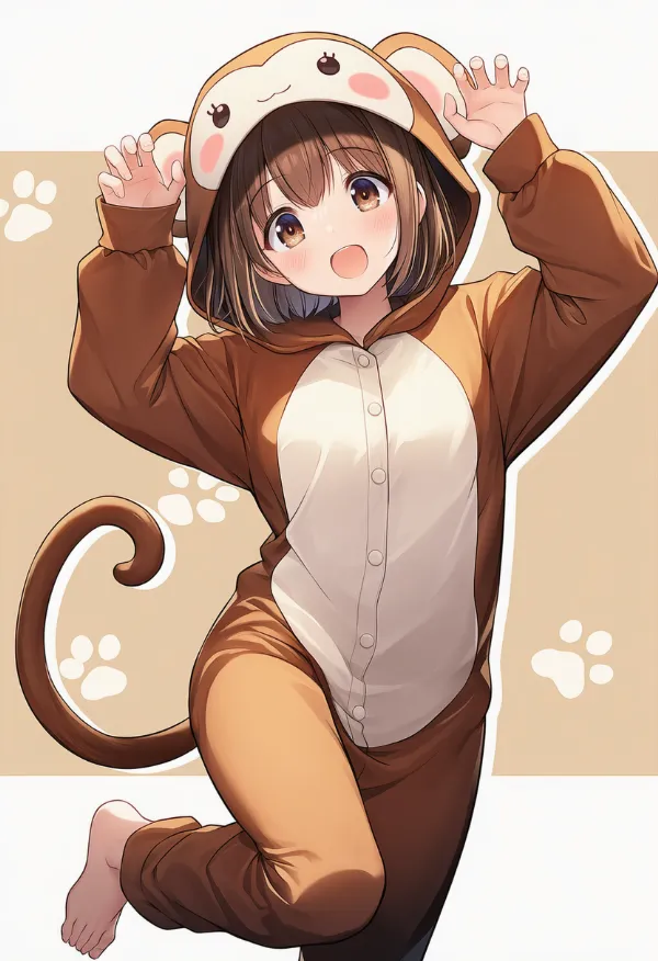 サルの動物コスプレのプロンプト｜AIイラスト
