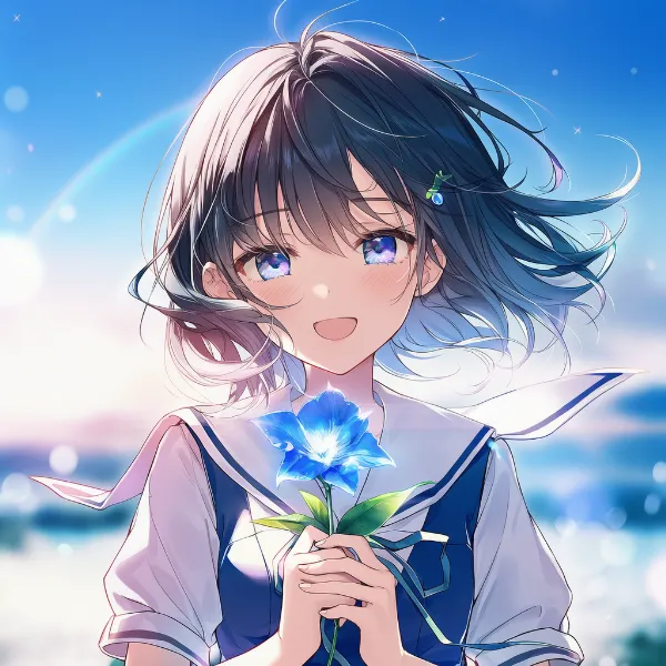 ムーンフラワーのプロンプト紹介｜つる性植物の花・AIイラスト