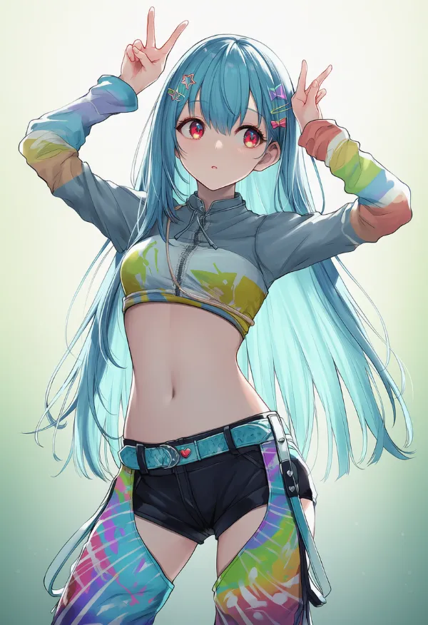 多色のチャップス|デコラファッション用のプロンプトとAIイラスト