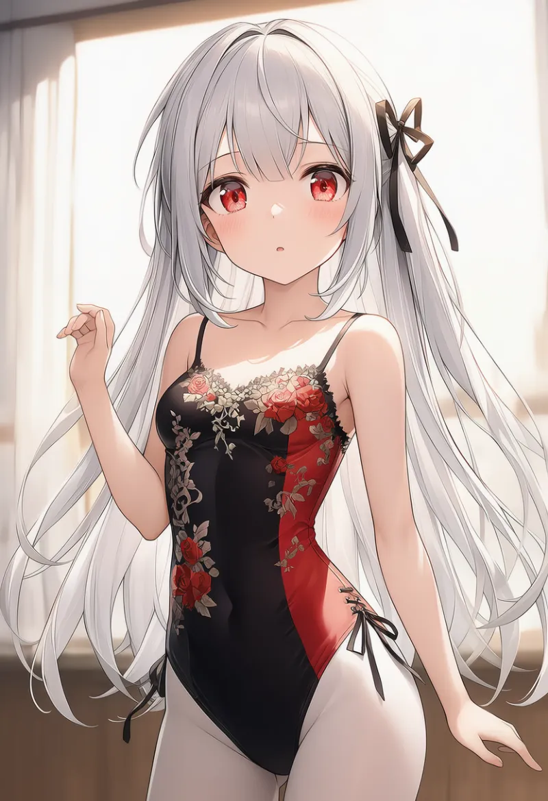 多彩色のレオタードのAIイラスト｜プロンプト紹介