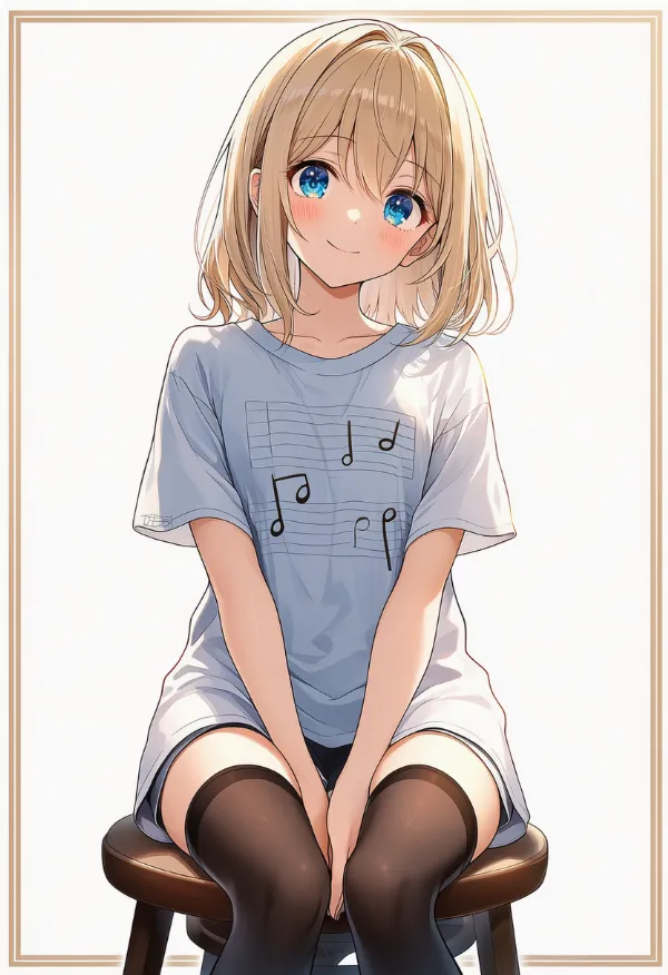 音符柄の服プロンプト｜AIイラスト