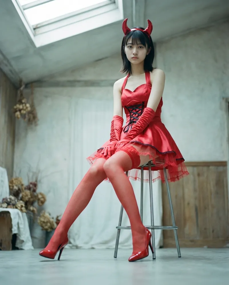 赤デビルミニドレス|Nano Banana用コスプレプロンプト