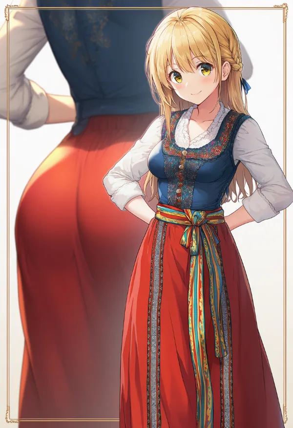 ノルウェーの民族衣装のプロンプト｜AIイラスト作例