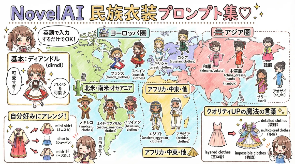 民俗衣装・伝統衣装のプロンプト集【NovelAI】