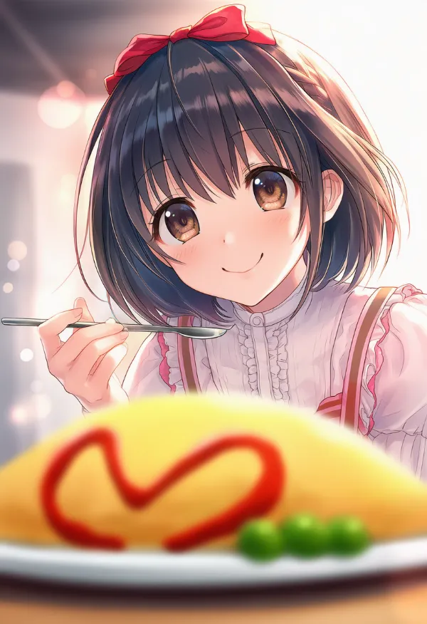 オムライスのAIイラスト｜プロンプト紹介