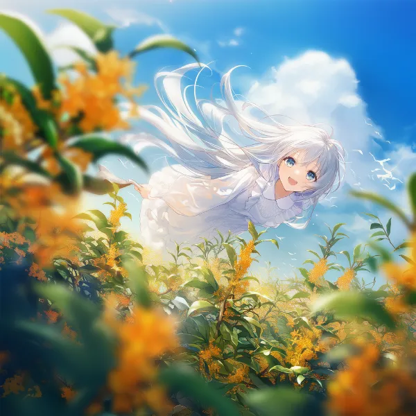 キンモクセイのプロンプト紹介｜花のAIイラスト