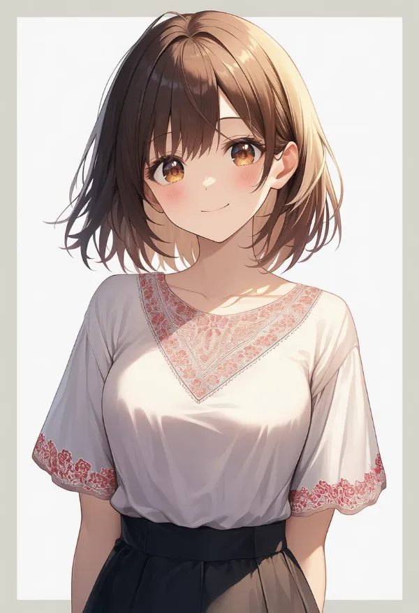 ペイズリー柄の服プロンプト｜AIイラスト