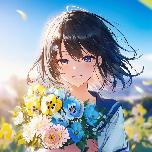 パンジーのプロンプト紹介｜一年草の花・AIイラスト