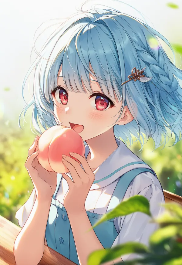 桃のAIイラスト｜プロンプト紹介