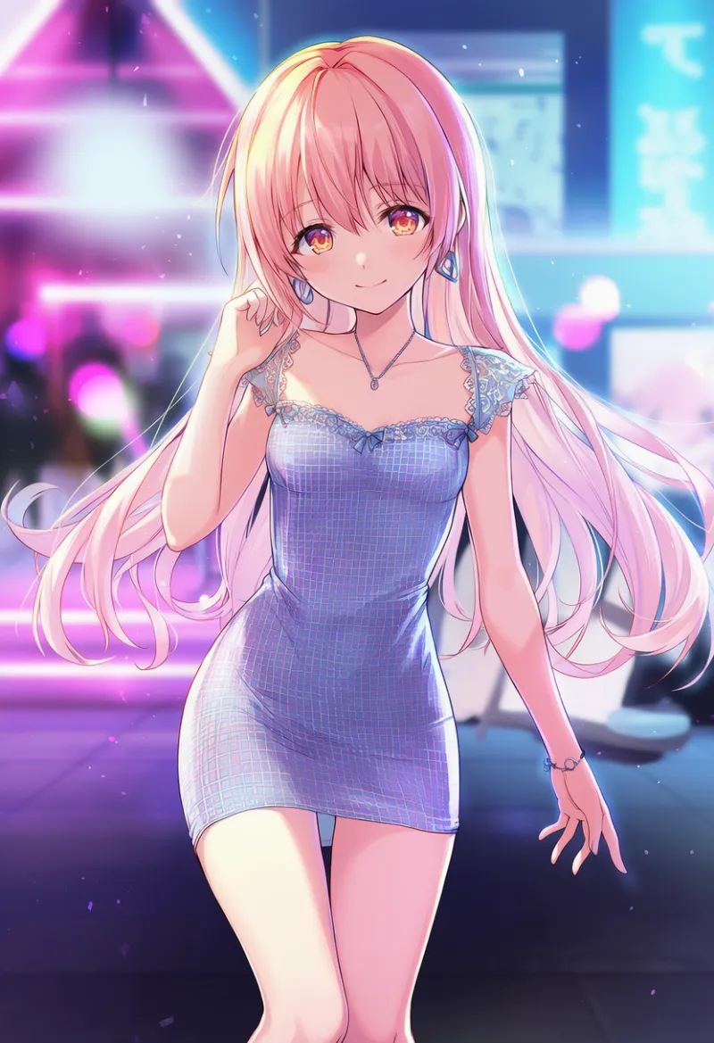 ペンシルシルエットのドレスのプロンプトとAIイラスト作例