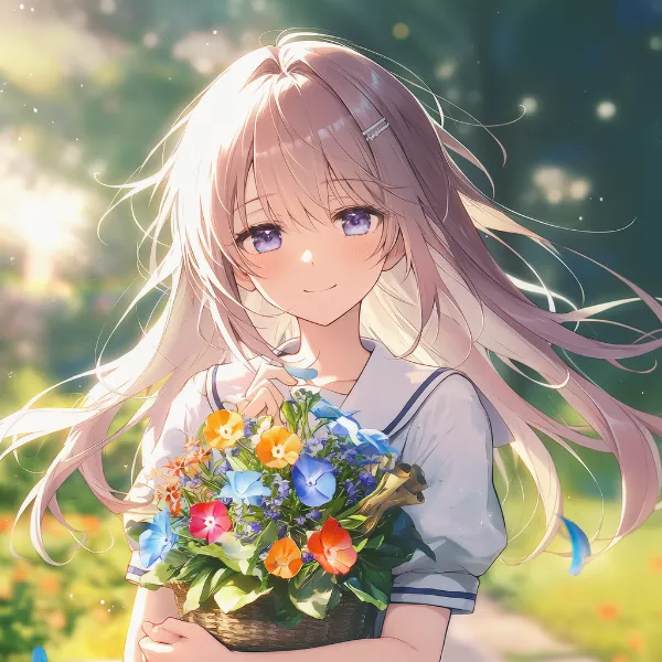 ペチュニアのプロンプト紹介｜一年草の花・AIイラスト