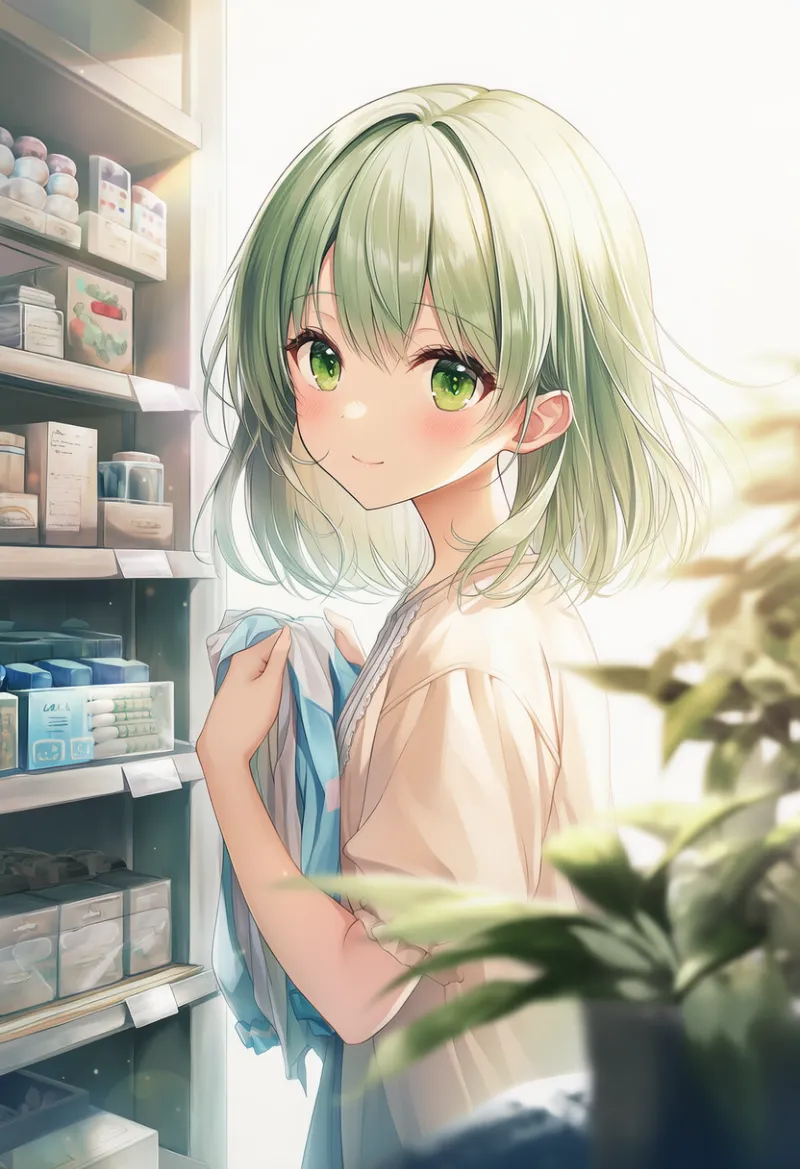 薬局の店内のAIイラスト作例とプロンプト紹介