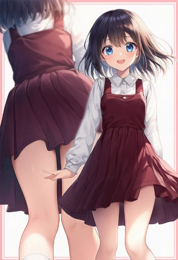 ピナフォアドレスの服装プロンプト|AIイラスト