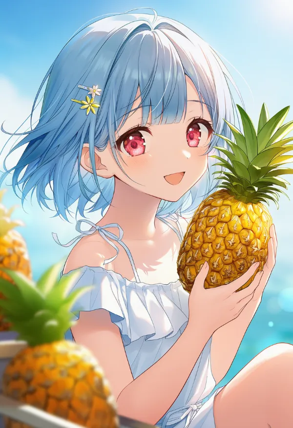 パイナップルのAIイラスト｜プロンプト紹介