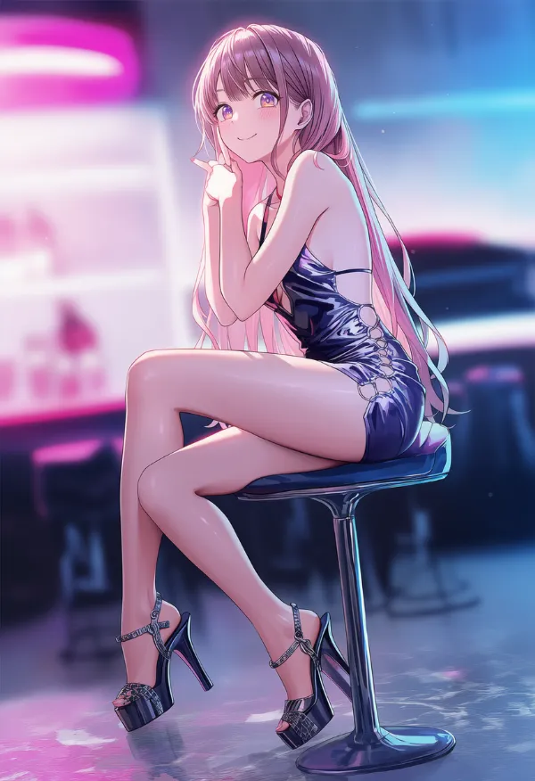 厚底ハイヒールのプロンプトとAIイラスト