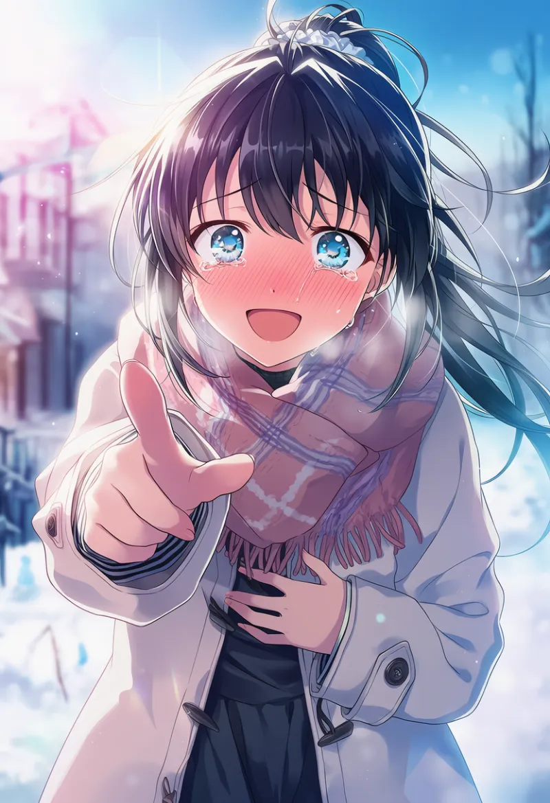 viewerを指差す:pointing at viewer|AIイラスト用プロンプト