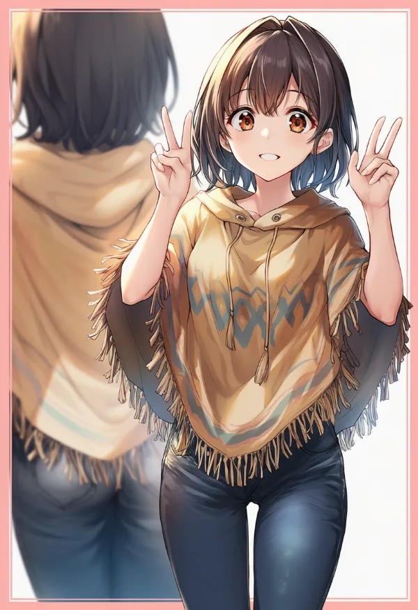 ポンチョの服装プロンプト|AIイラスト