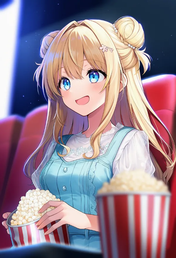 ポップコーンのAIイラスト｜プロンプト紹介