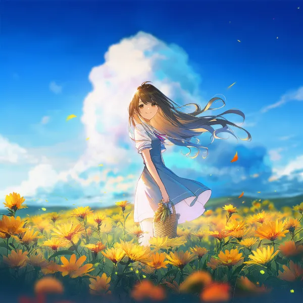 キジムシロのプロンプト紹介｜多年草の花・AIイラスト