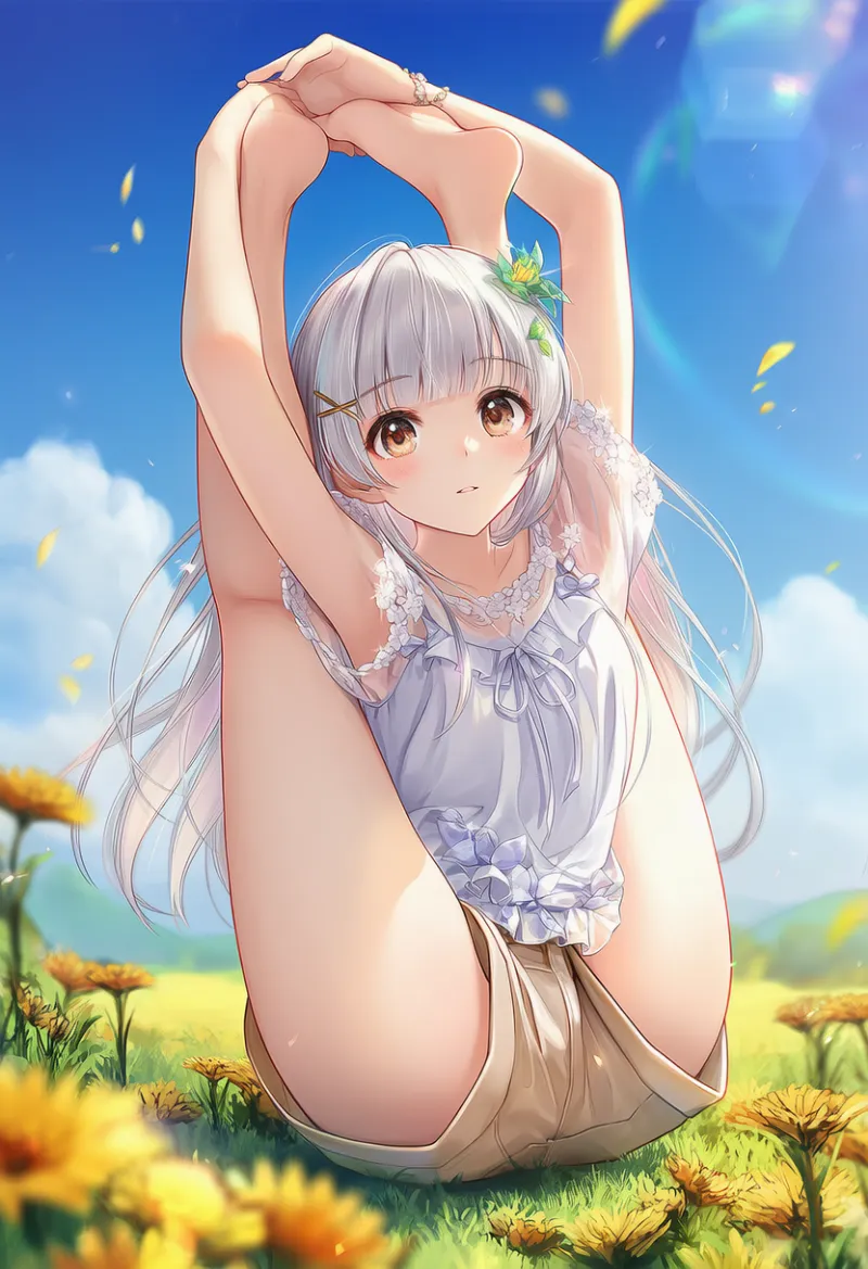 プレッツェル・ポーズのAIイラスト|プロンプト紹介