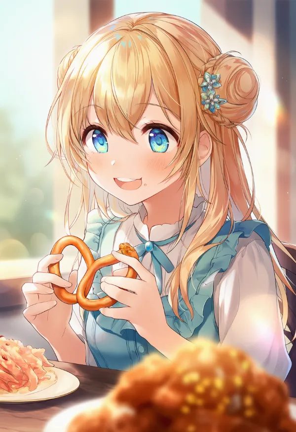 プレッツェルのAIイラスト｜プロンプト紹介