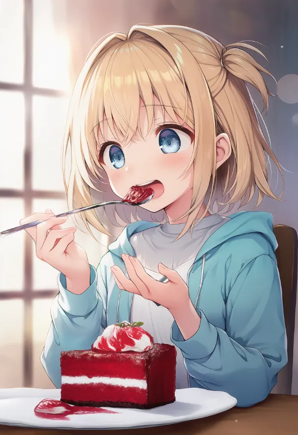 レッドベルベットケーキのAIイラスト｜プロンプト紹介