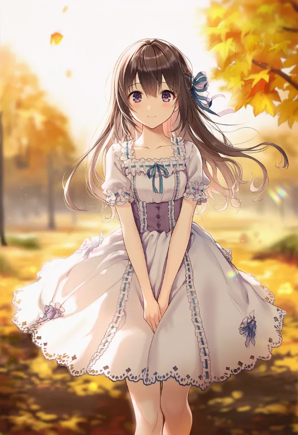 お嬢様ファッション|リボンの縁取りのプロンプトとAIイラスト