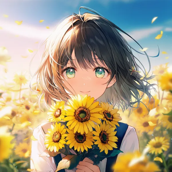 ルドベキアのプロンプト紹介｜多年草の花・AIイラスト