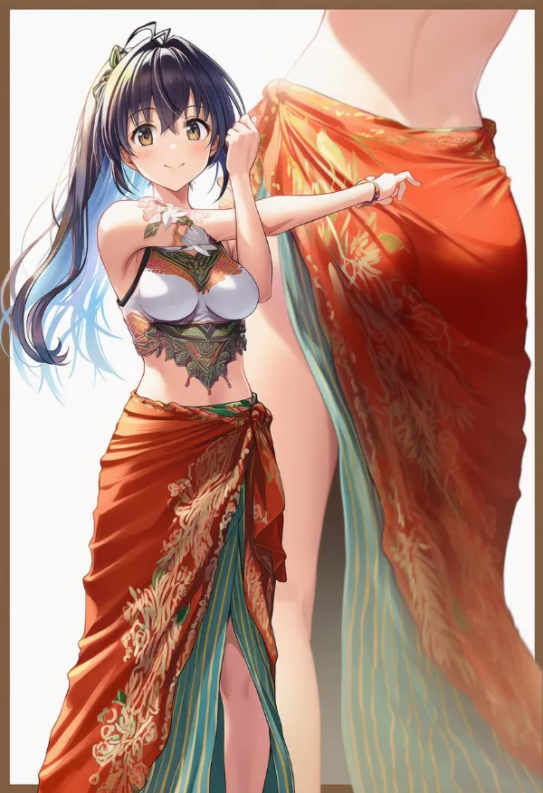 サロン（民族衣装）のプロンプト｜AIイラスト作例