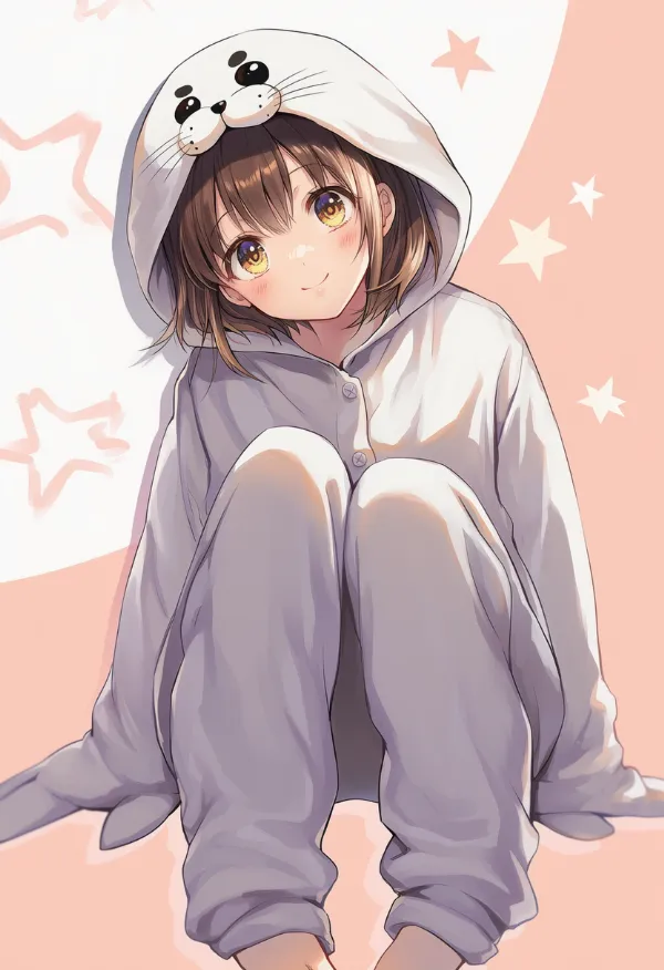 アザラシの動物コスプレのプロンプト｜AIイラスト