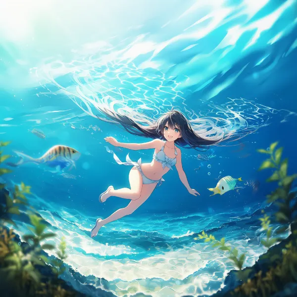 海藻のプロンプト紹介｜植物のAIイラスト