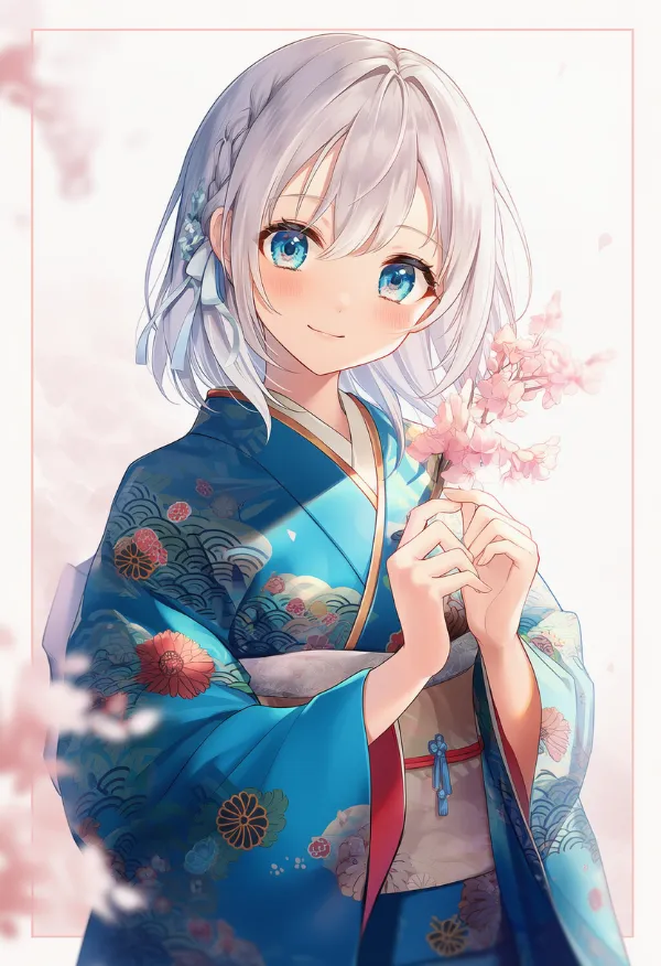 青海波柄の服プロンプト｜AIイラスト