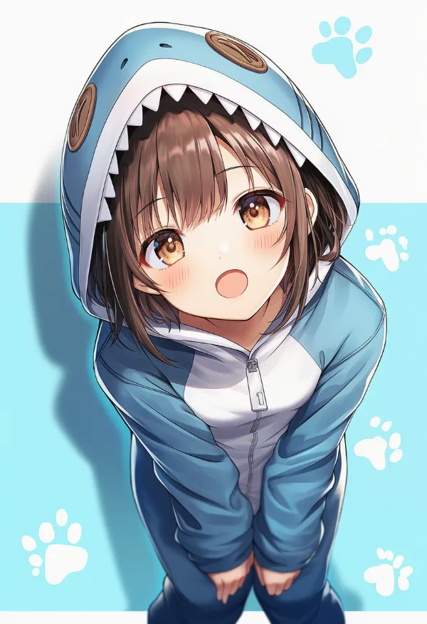 サメの動物コスプレのプロンプト｜AIイラスト