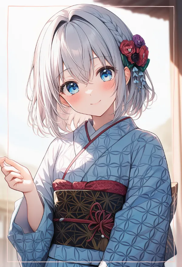 七宝柄の服プロンプト｜AIイラスト