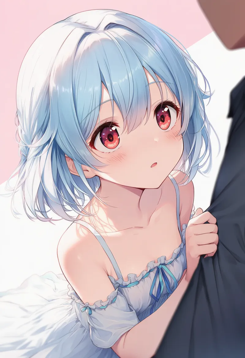 シャツを掴むAIイラスト|プロンプト紹介