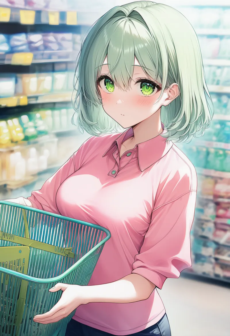 手持ちカゴのAIイラスト作例とプロンプト紹介