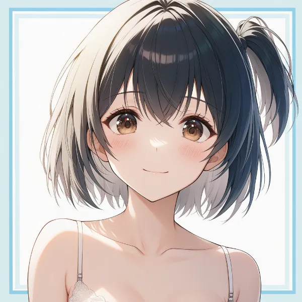 ショートサイドポニー|髪型プロンプト