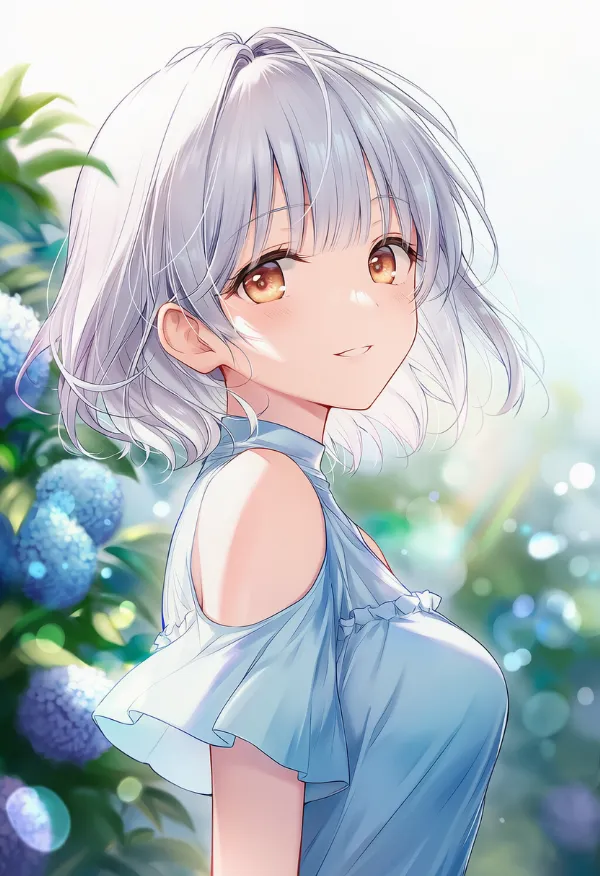 肩部分のカットアウトした服のプロンプトとAIイラスト