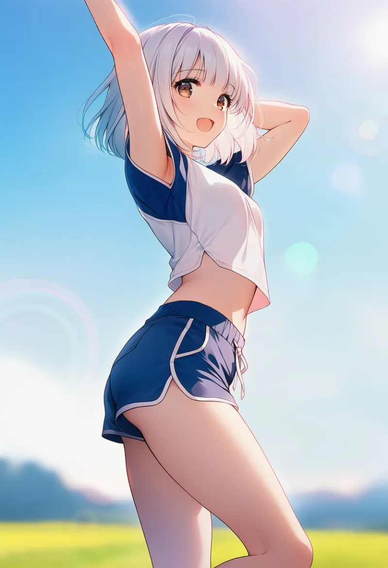 スリット入りのシャツのプロンプトとAIイラスト