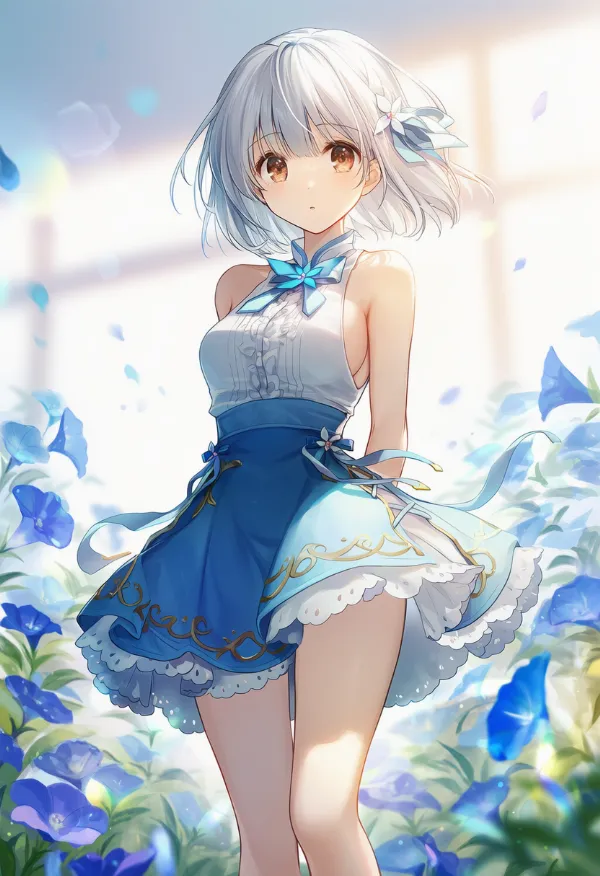 胸の横側をカットアウトした服のプロンプトとAIイラスト