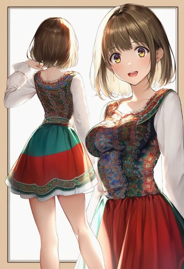 スラブ民族衣装のプロンプト｜AIイラスト作例