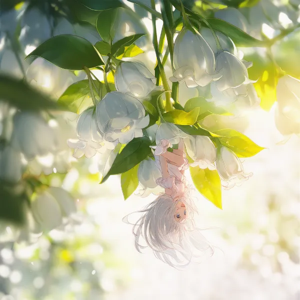 エゴノキのプロンプト紹介｜花のAIイラスト