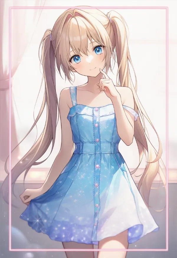 キラキラの服｜ゆめかわいいコーデのモチーフのプロンプト（AIイラスト）