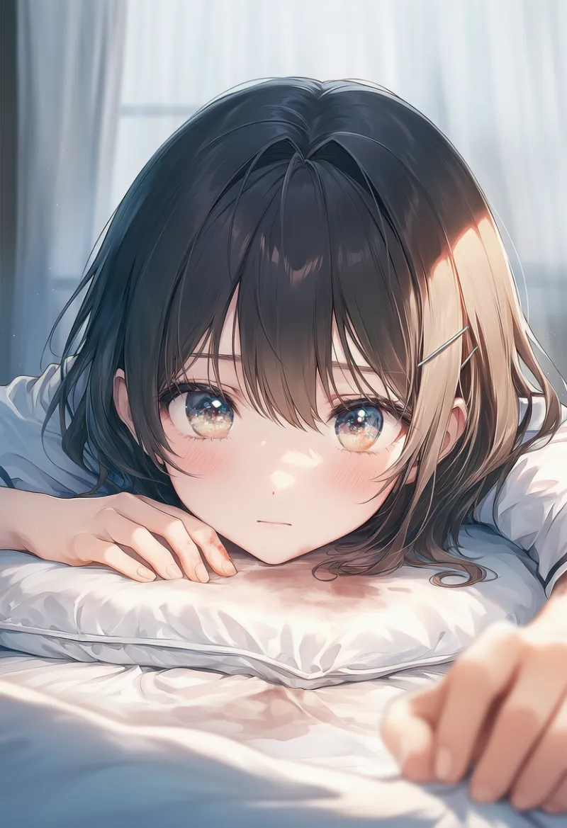 染みの付いたシーツを再現したAIイラストとプロンプト