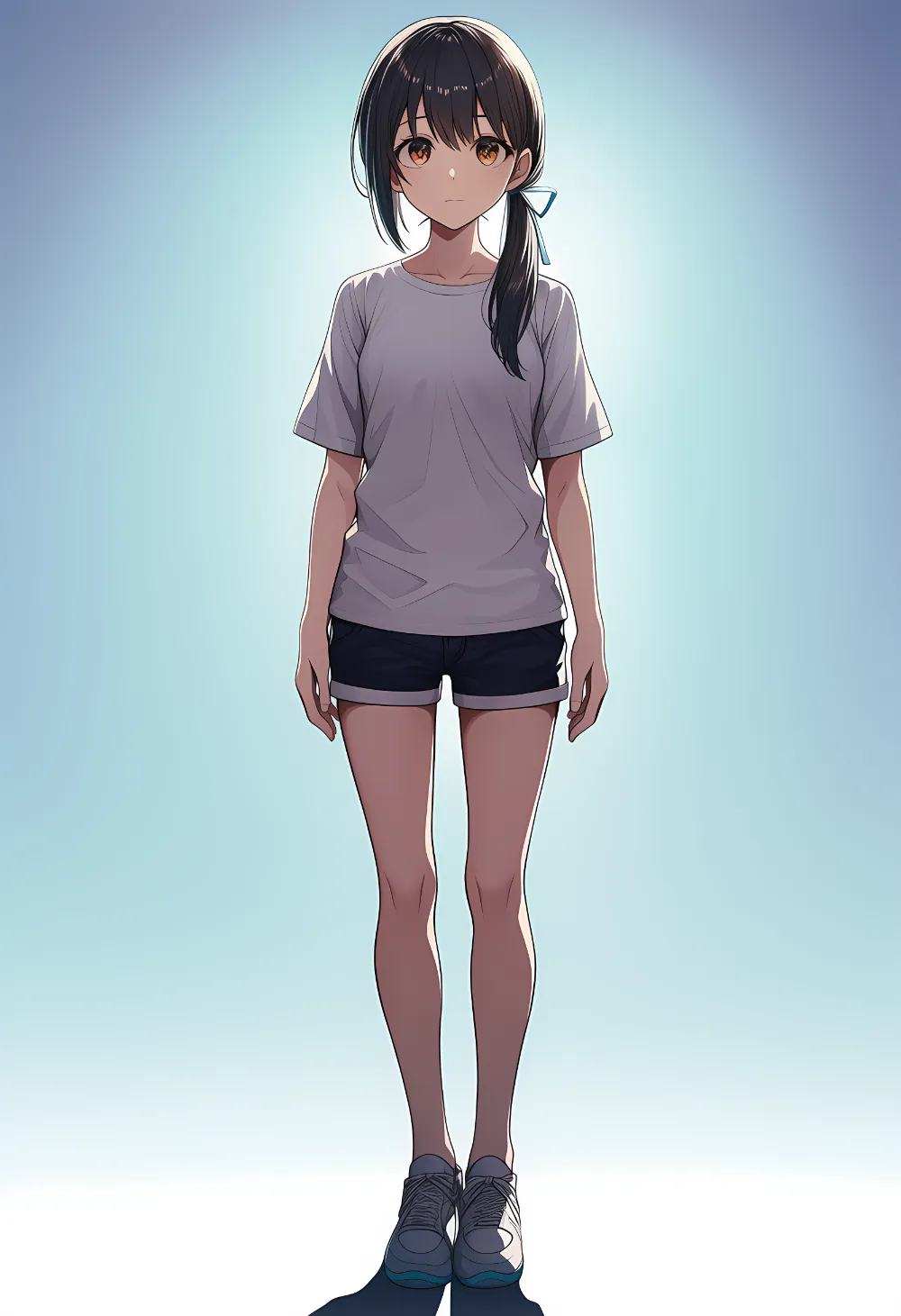 まっすぐ立つポーズのプロンプト（気をつけ・直立）｜AIイラスト