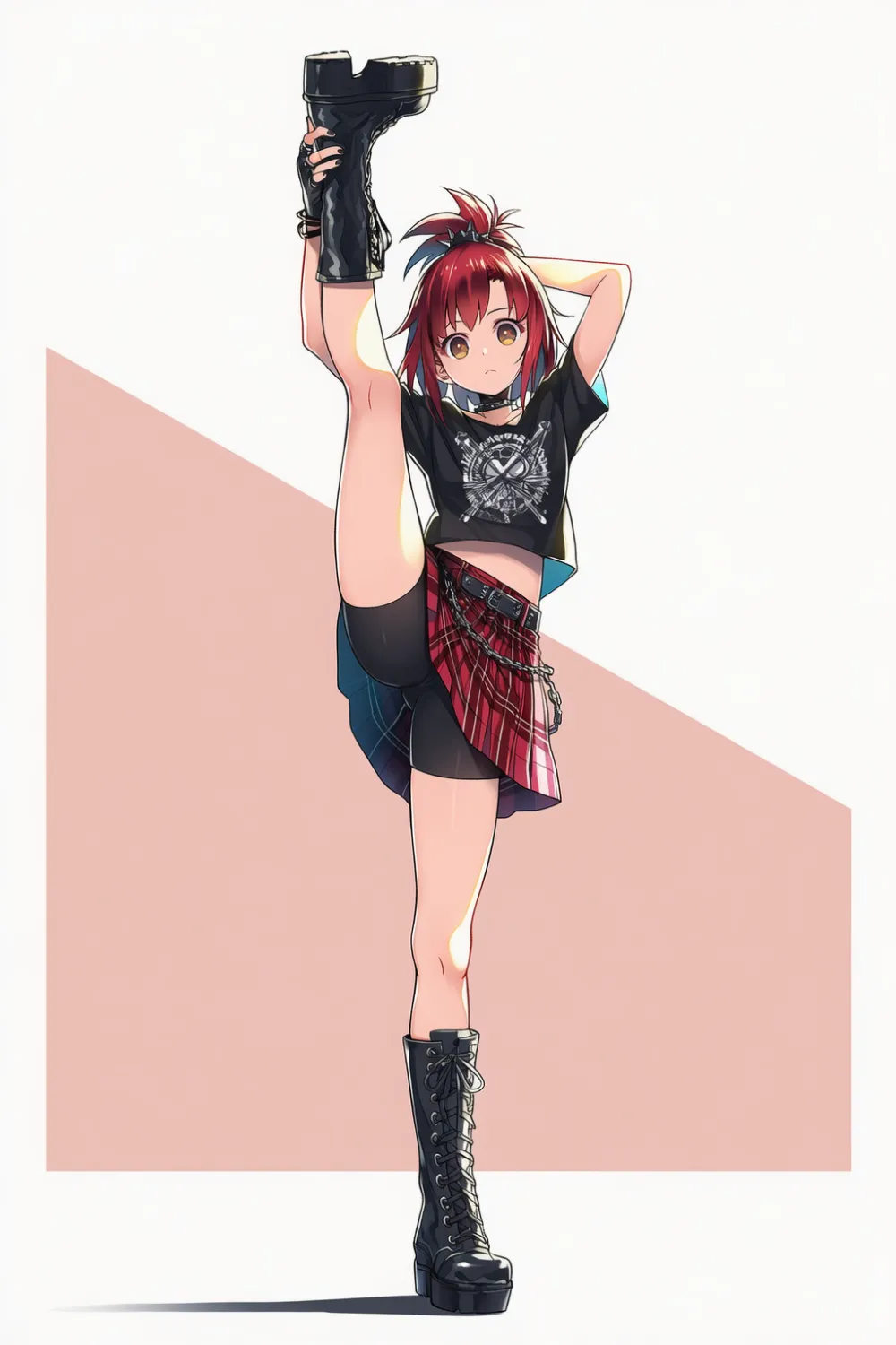 I字バランスの立ちポーズのプロンプト｜AIイラスト