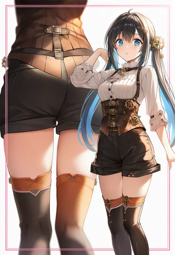 スチームパンクファッションの服装プロンプト|AIイラスト