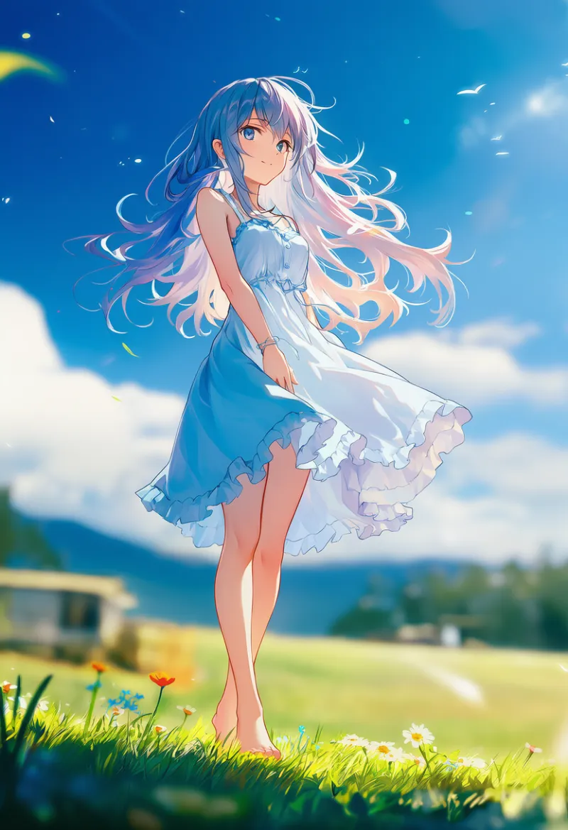 膝をまっすぐにする：straight legs｜プロンプト紹介