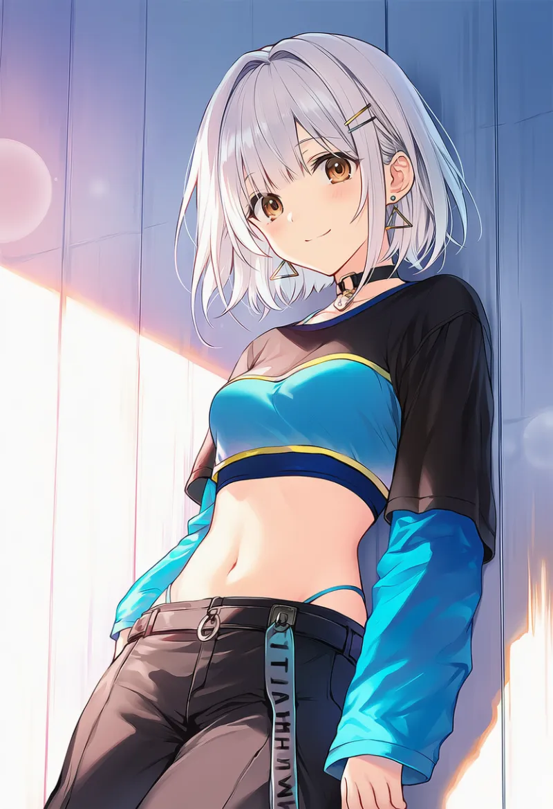 ヘソ出し・クロップトップの服｜ストリートファッションのアイテムプロンプト紹介