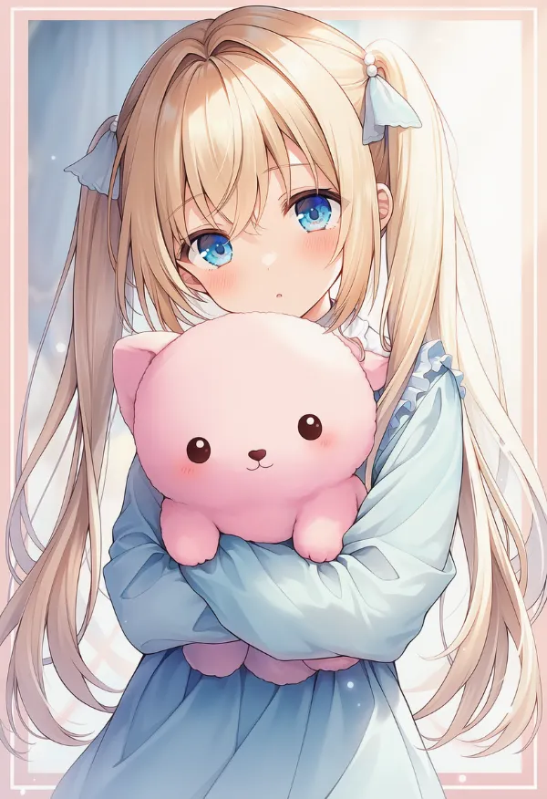 ぬいぐるみ｜ゆめかわいいコーデ用の小物のプロンプト（AIイラスト）